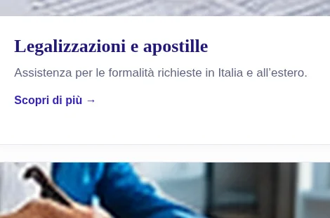 Legalizzazioni e apostille